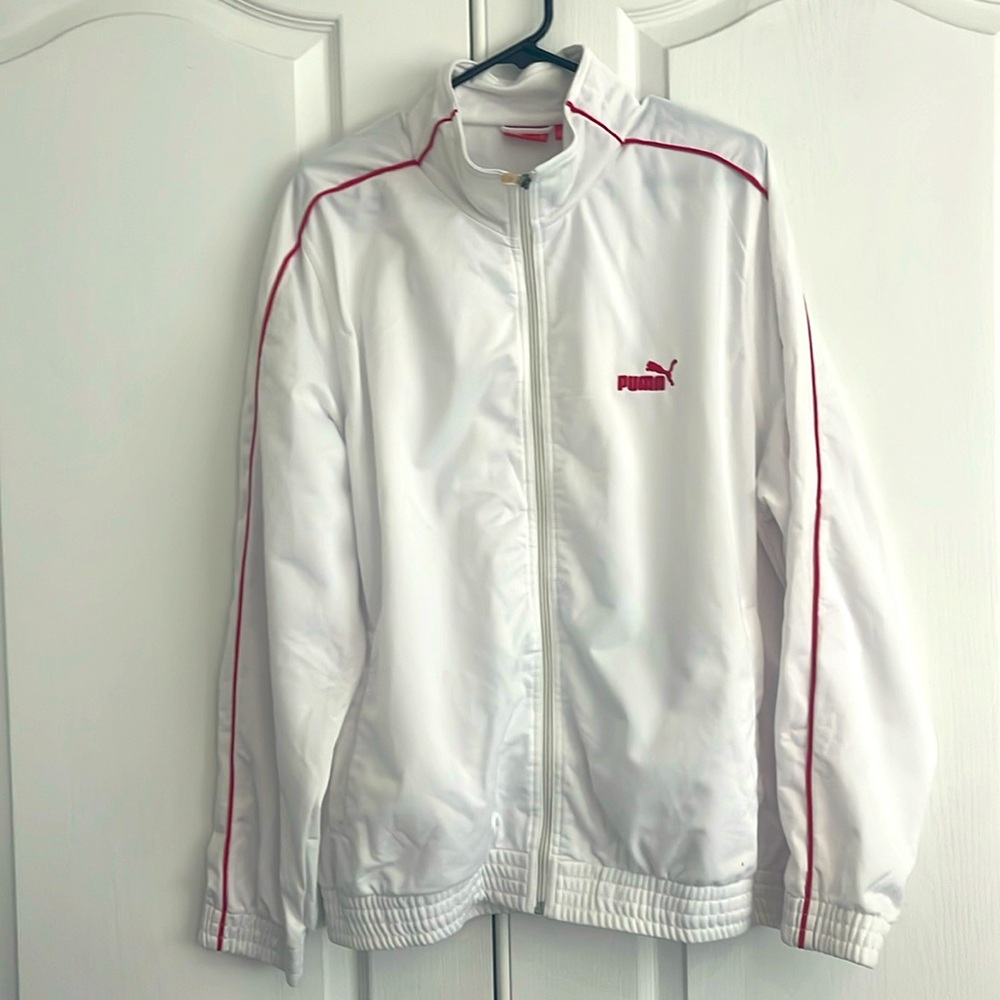 PUMA XL White/Red Track Jacket
